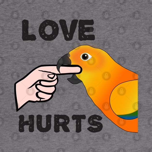 Love Hurts Sun Conure Parrot Biting by Einstein Parrot